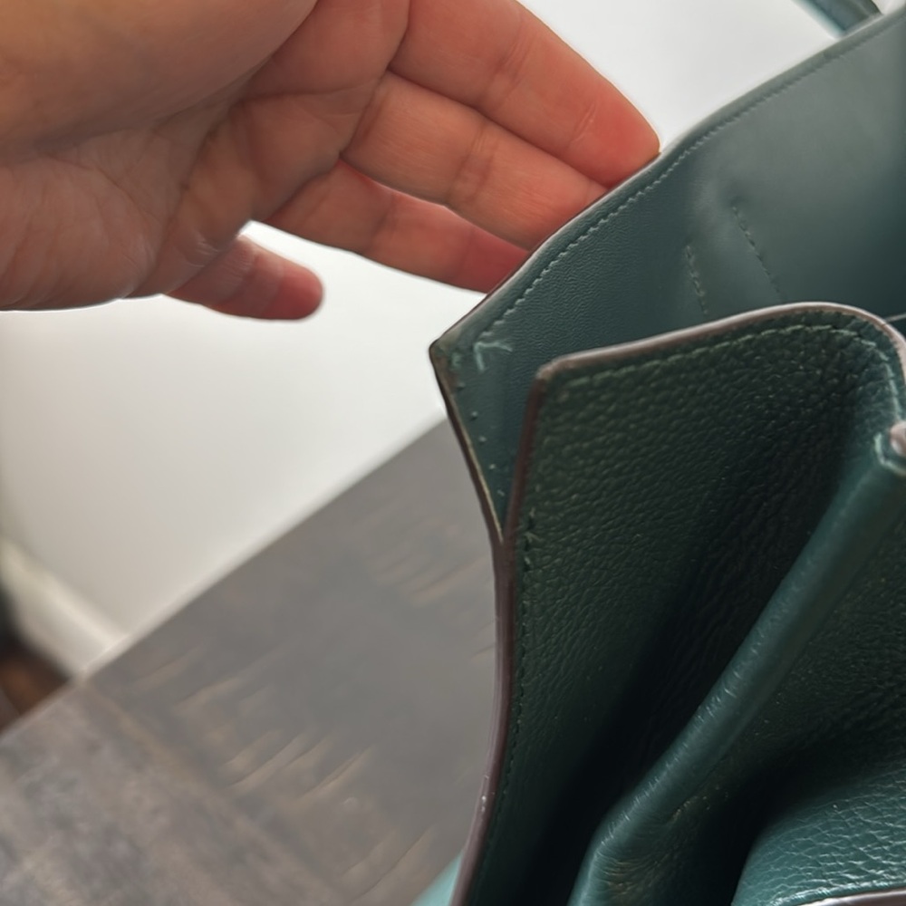 Michael Kors Extra Large Dark Atlantic Green leather tote bag - Picture 11 of 12